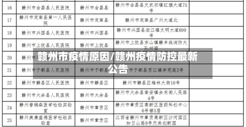 赣州市疫情原因/赣州疫情防控最新公告-第2张图片