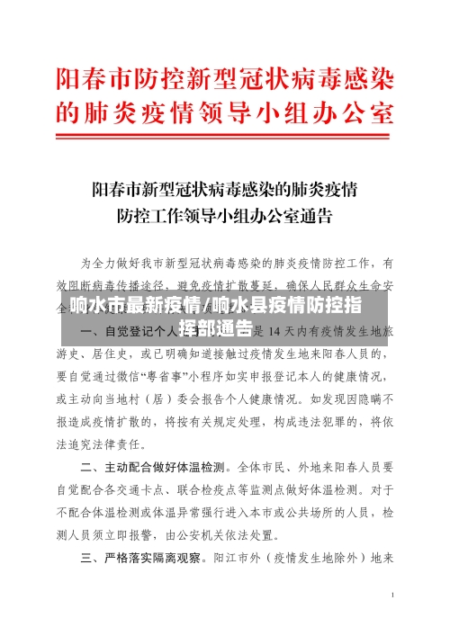 响水市最新疫情/响水县疫情防控指挥部通告-第3张图片