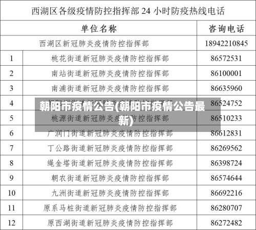 朝阳市疫情公告(朝阳市疫情公告最新)-第3张图片