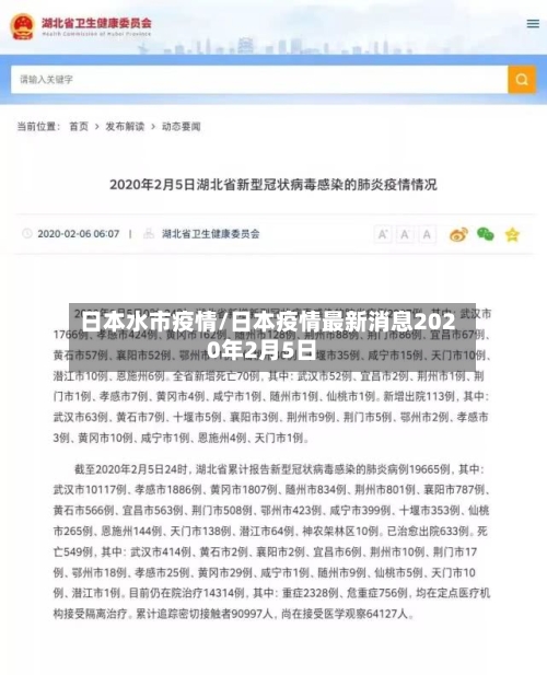 日本水市疫情/日本疫情最新消息2020年2月5日-第3张图片