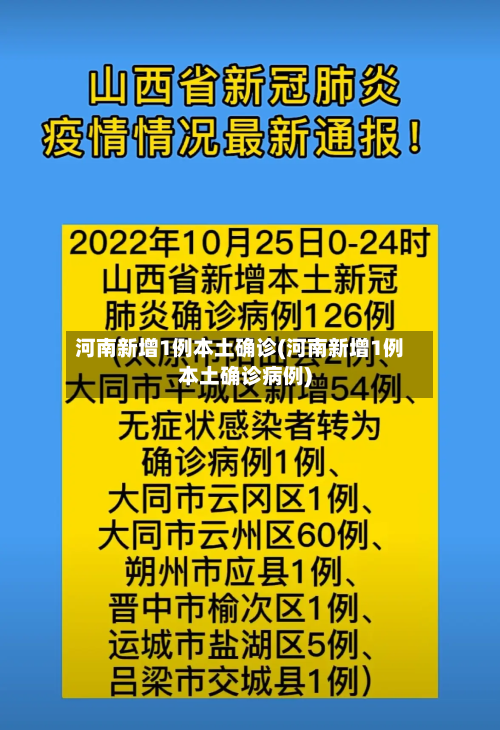河南新增1例本土确诊(河南新增1例本土确诊病例)-第3张图片