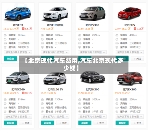 【北京现代汽车费用,汽车北京现代多少钱】-第1张图片