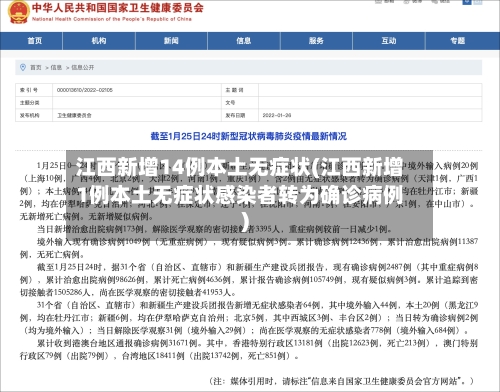 江西新增14例本土无症状(江西新增1例本土无症状感染者转为确诊病例)-第3张图片