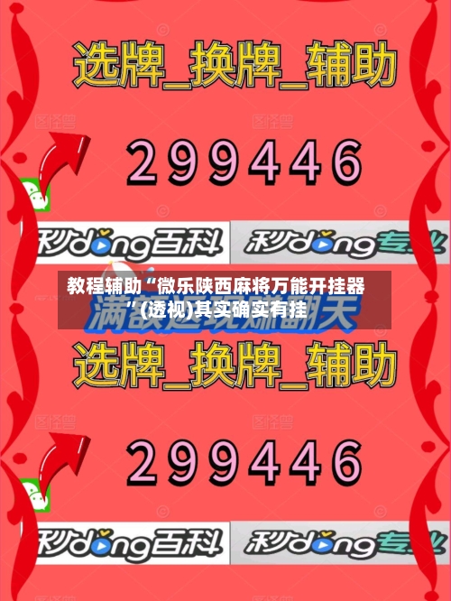 教程辅助“微乐陕西麻将万能开挂器”(透视)其实确实有挂-第3张图片