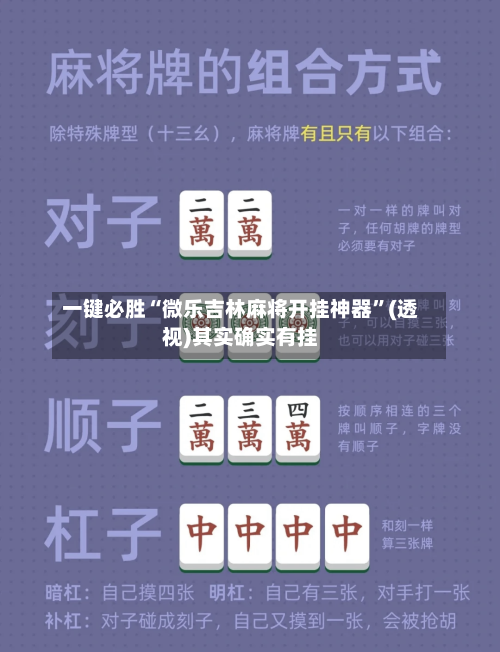 一键必胜“微乐吉林麻将开挂神器	”(透视)其实确实有挂-第2张图片
