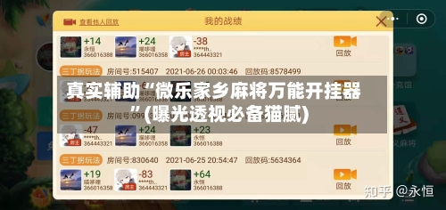 真实辅助“微乐家乡麻将万能开挂器	”(曝光透视必备猫腻)-第1张图片