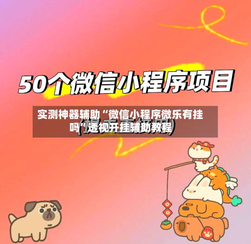 实测神器辅助“微信小程序微乐有挂吗”透视开挂辅助教程-第2张图片