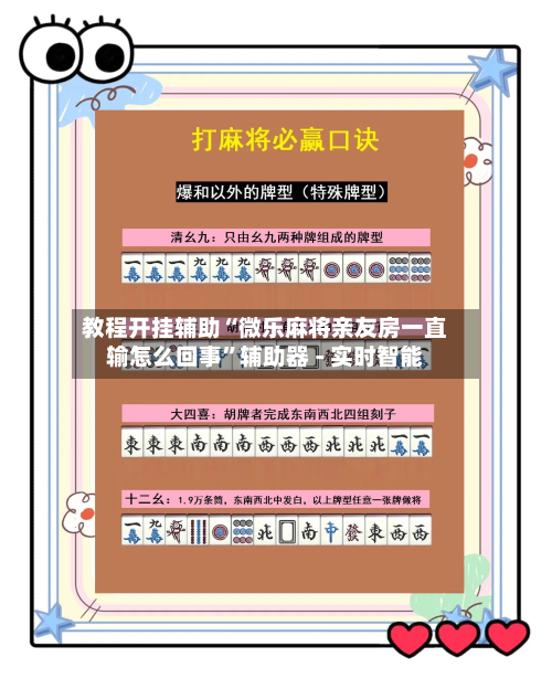 教程开挂辅助“微乐麻将亲友房一直输怎么回事	”辅助器 - 实时智能-第2张图片