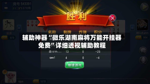 辅助神器“微乐湖南麻将万能开挂器免费	”详细透视辅助教程-第2张图片