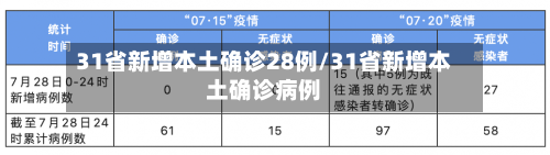 31省新增本土确诊28例/31省新增本土确诊病例-第1张图片