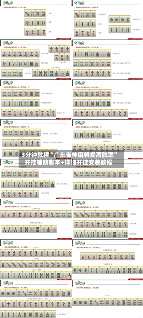 3分钟教程“广东雀神麻将提高胜率”开挂辅助脚本+详细开挂安装教程-第1张图片