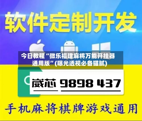 今日教程“微乐福建麻将万能开挂器通用版”(曝光透视必备猫腻)-第1张图片