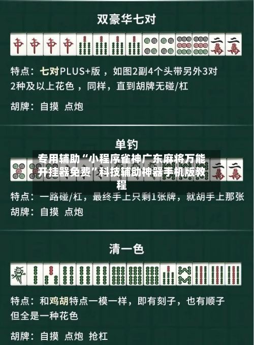 专用辅助“小程序雀神广东麻将万能开挂器免费	”科技辅助神器手机版教程-第2张图片