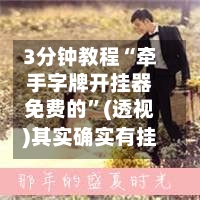 3分钟教程“牵手字牌开挂器免费的	”(透视)其实确实有挂-第2张图片