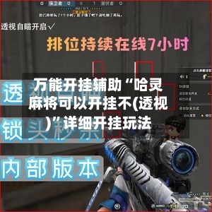 万能开挂辅助“哈灵麻将可以开挂不(透视)”详细开挂玩法-第2张图片