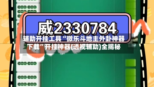 辅助开挂工具“微乐斗地主外卦神器下载	”开挂神器{透视辅助}全揭秘-第3张图片