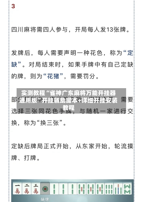 实测教程“雀神广东麻将万能开挂器通用版	”开挂辅助脚本+详细开挂安装教程-第1张图片