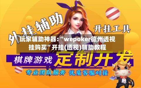 玩家辅助神器:“wepoker德州透视挂购买”开挂(透视)辅助教程-第1张图片