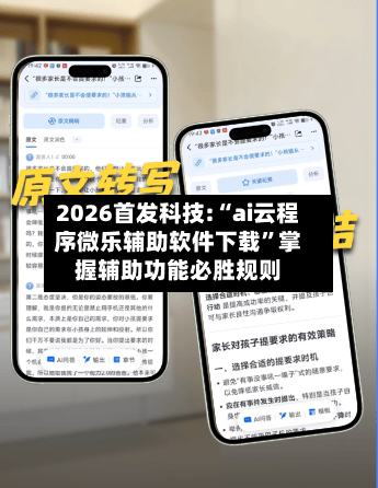 2026首发科技:“ai云程序微乐辅助软件下载”掌握辅助功能必胜规则-第2张图片