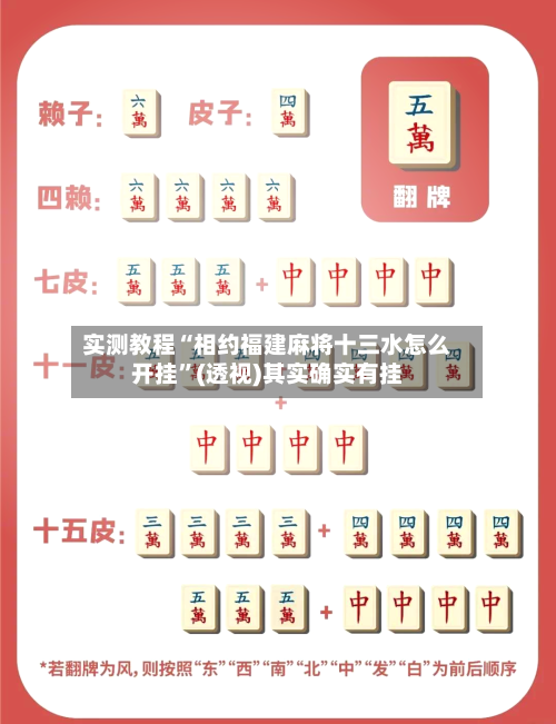 实测教程“相约福建麻将十三水怎么开挂	”(透视)其实确实有挂-第3张图片