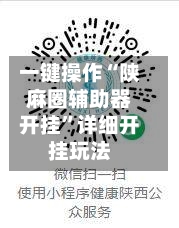 一键操作“陕麻圈辅助器开挂”详细开挂玩法-第2张图片