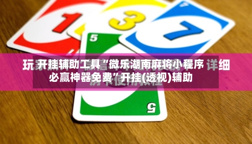 开挂辅助工具“微乐湖南麻将小程序必赢神器免费”开挂(透视)辅助-第1张图片